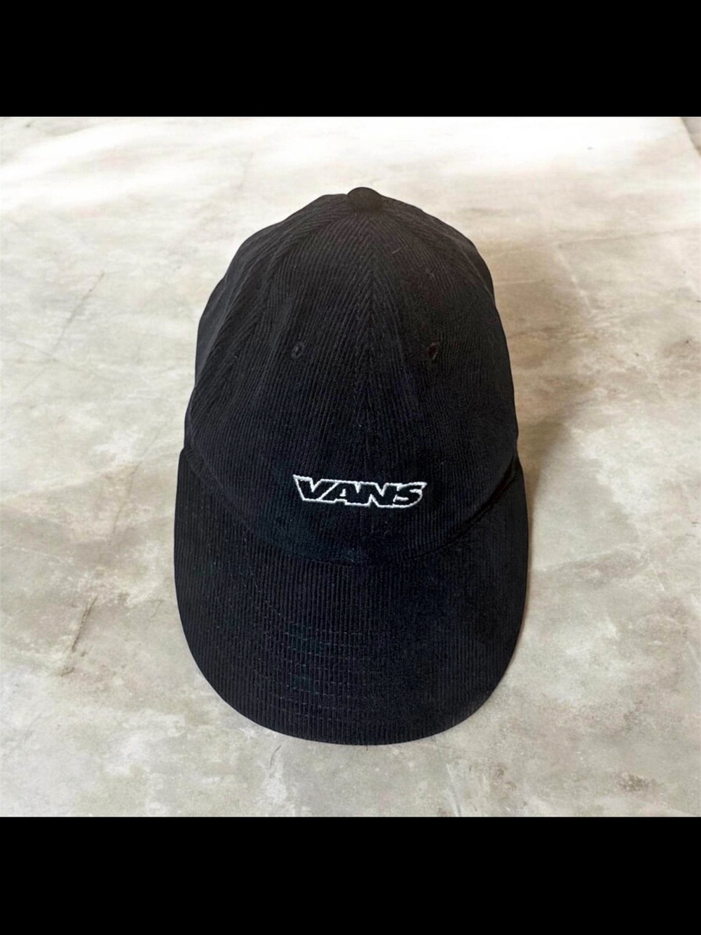Vans Black Corduroy Logo Cap